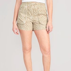 Zebra print athletic shorts